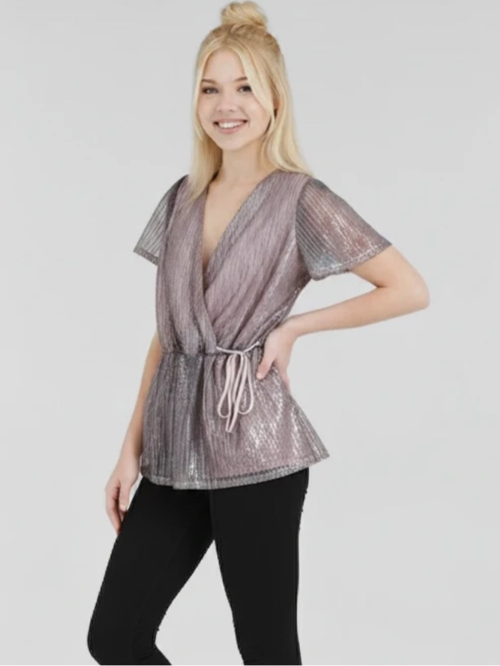 Gypsies & Moondust sparkly‎ blouse size Small